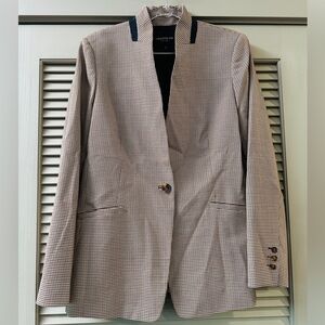 Lafayette 148 New York Houndstooth Jacket with Black Lining size 8 #0120